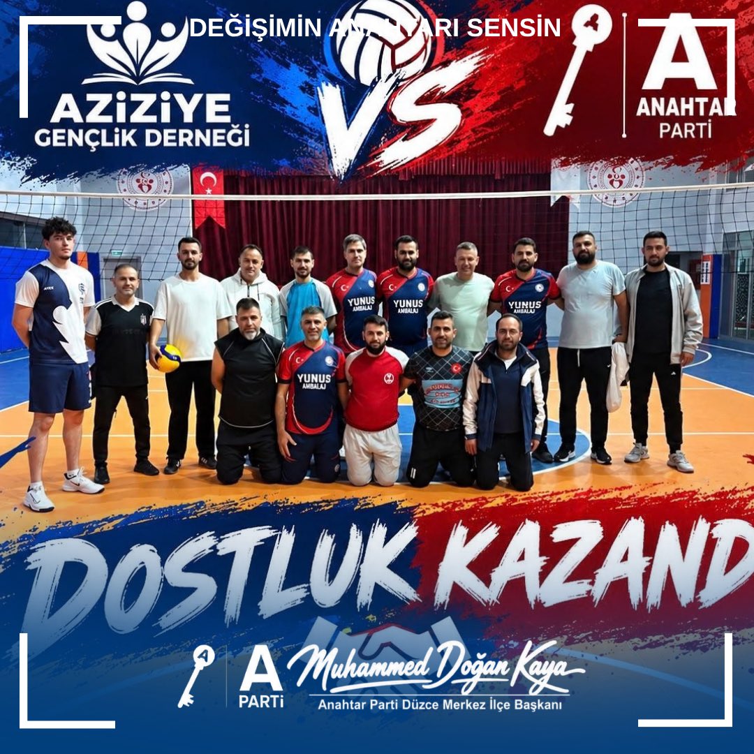 apartiduzceilce's tweet photo. 🏐 Sahada rekabet, gönüllerde dostluk vardı.
Aziziye Gençlik Derneği ile gerçekleştirdiğimiz voleybol müsabakasında skorun ötesinde birlik, beraberlik ve dayanışma öne çıktı.

Kazanan dostluk oldu. 🤝
Katılım sağlayan herkese teşekkür ediyoruz. https://t.co/u77rK1Qi9R