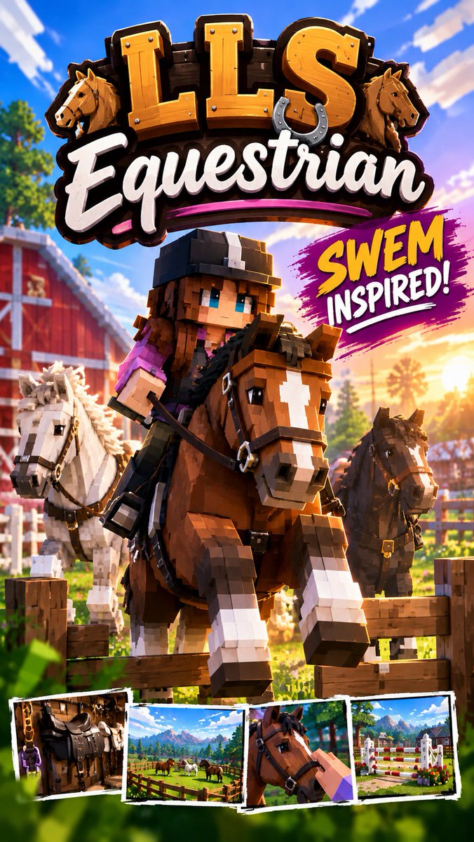 LostLogicStudio's tweet photo. SWEM-Style Realistic Horses for Minecraft Bedrock! (LLS Equestrian) #mcpe #bedrockaddon #minecraft https://t.co/9PS16g4AQz