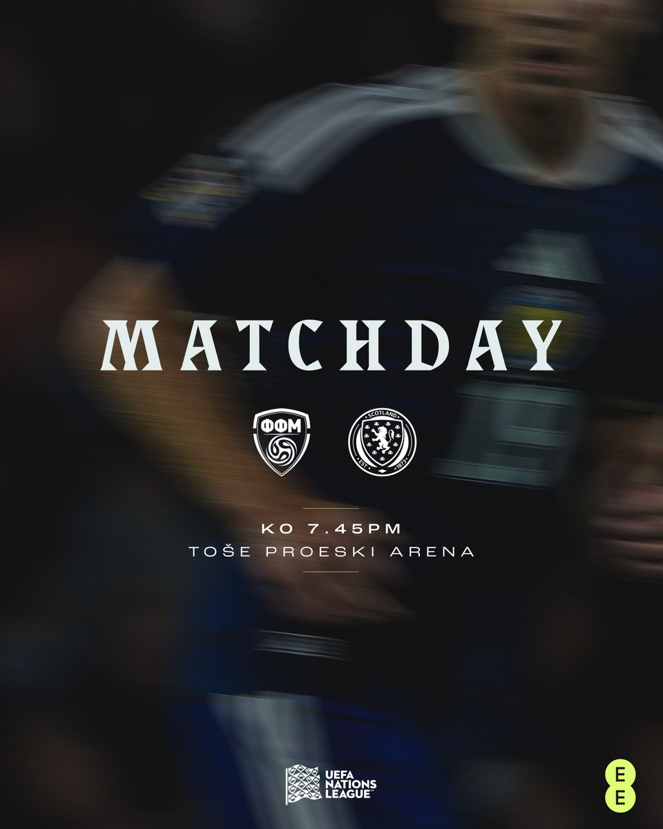 ScotlandNT's tweet photo. Matchday in Skopje 🏴󠁧󠁢󠁳󠁣󠁴󠁿

🆚 North Macedonia v Scotland
🏆 UEFA Nations League
⏰ 7.45pm
🏟️ Toše Proeski Arena
📺 Live on @BBCScotland &amp; @BBCiPlayer
➡️ Preview: https://t.co/nCXLUcaFQl

#MKDSCO https://t.co/AciFWL0QKg