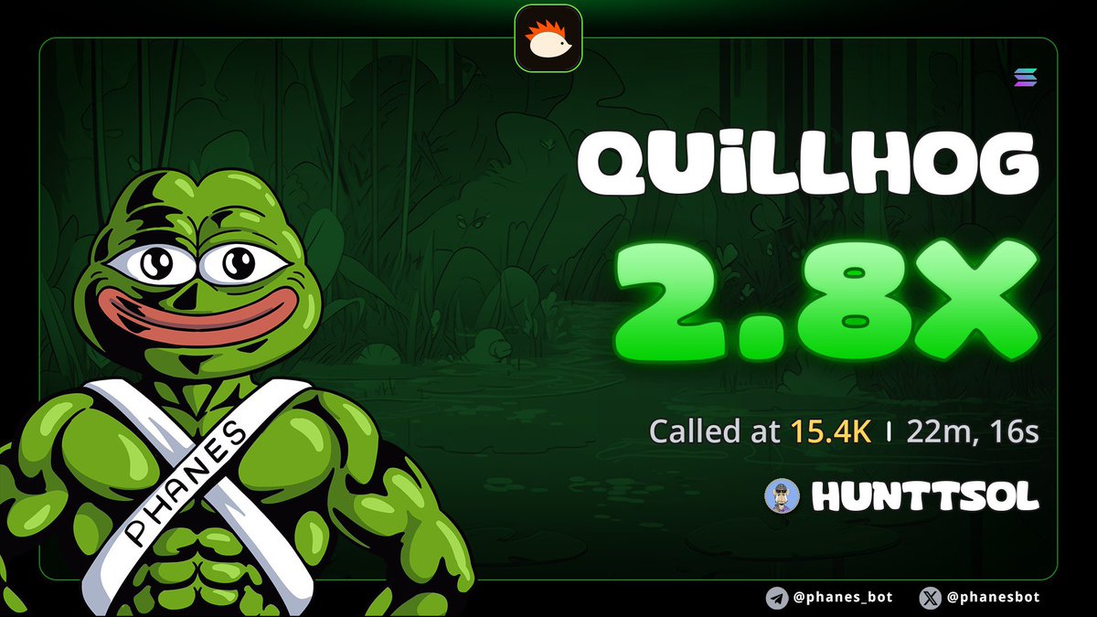 HuntSol11's tweet photo. 2.8x profit on $QUILLHOG

CA> 4ZQHbPupeQJLMno8AVawC9wM5dbM63EemZaDTv8Cpump https://t.co/DjCGQmTMu6