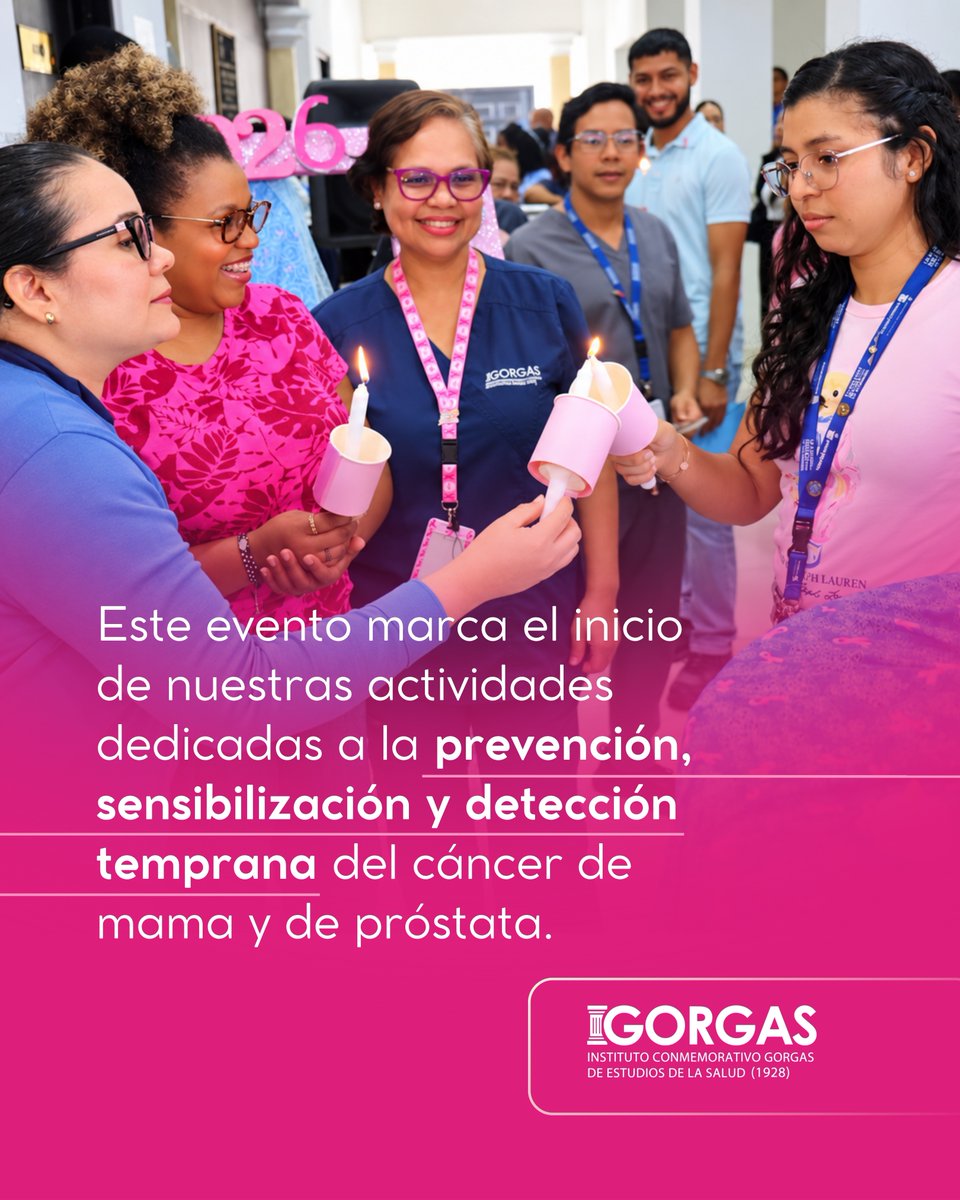 InstitutoGorgas's tweet photo. Con el firme compromiso de cuidar la salud de quienes día a día protegen la salud pública de nuestro país, la Clínica de Salud Ocupacional dio inicio oficial a las actividades de docencia y prevención contra el cáncer de mama y de próstata.

El acto fue inaugurado por nuestro Director General, el Dr. Nicanor Obaldía, quien procedió al tradicional corte de cinta, abriendo formalmente un mes que estará dedicado a la docencia, la concientización y el autocuidado de toda la familia Gorgas.

La jornada continuó con la destacada intervención de la Lcda. Ana María Gudiño, enfermera de Salud Ocupacional, quien resaltó el valor de la vigilancia médica preventiva en nuestro entorno laboral. Por su parte, el Dr. Carlos Poveda, médico ginecólogo obstetra del ICGES, compartió una profunda reflexión sobre cómo el diagnóstico temprano rompe estadísticas y salva vidas.

Uno de los momentos más significativos del evento fue el Encendido de la Vela por la Esperanza, un acto simbólico dedicado a la lucha, la resiliencia y la memoria de quienes batallan contra esta enfermedad.

En la ciencia y en la vida real: ¡Llegar a tiempo es ganar la batalla! 

#ICGES #CintaRosadaYCeleste
#SaludOcupacional #PrevenciónEsVida
#CienciaYSalud #Panamá