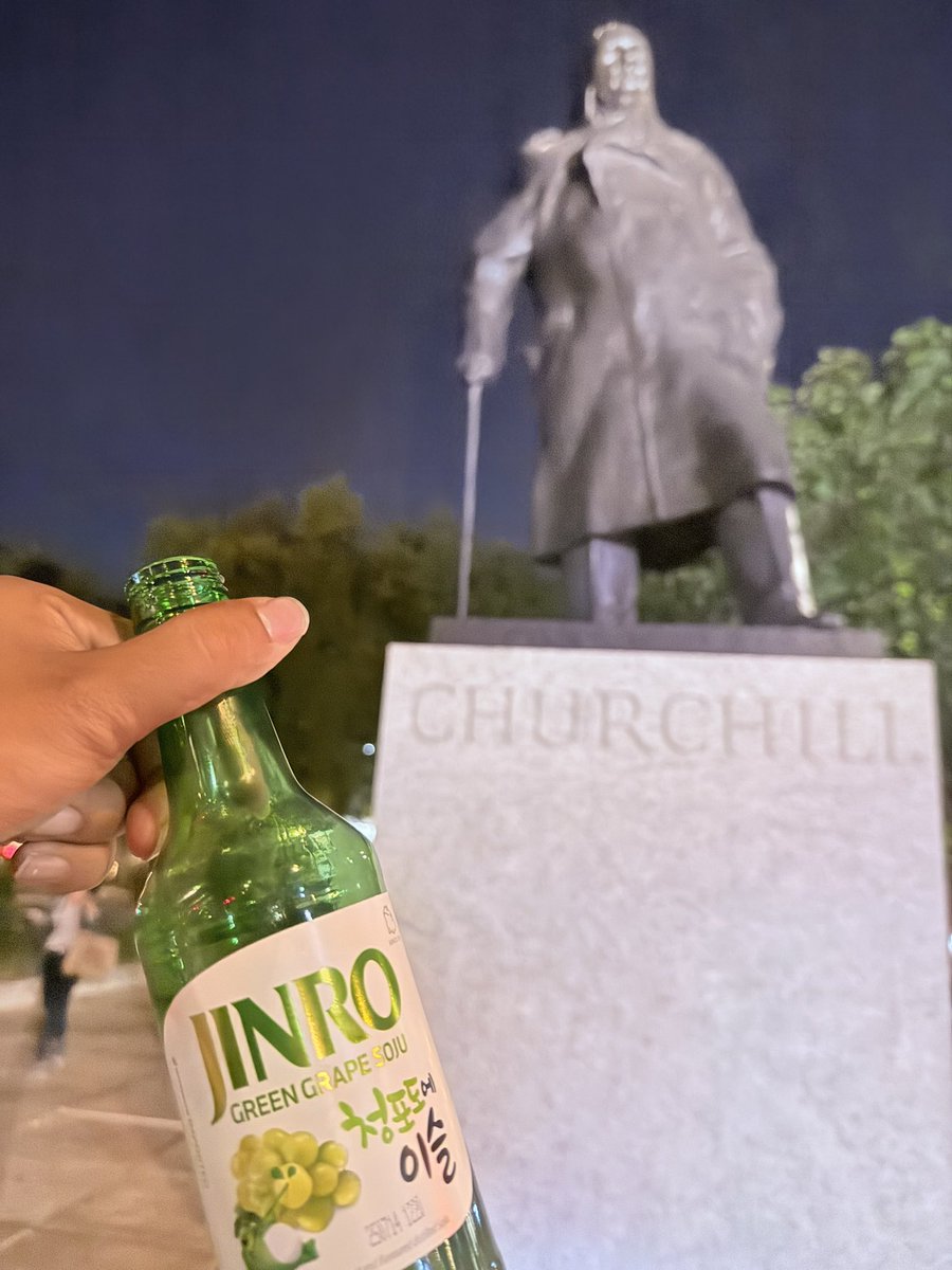 Anglomoder's tweet photo. Late night drinking with Churchill https://t.co/cLJYf5USWB