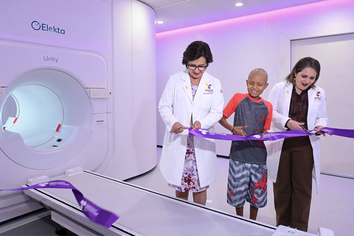 TeletonMexico's tweet photo. Inauguramos en el HITO el Elekta Unity, el primer acelerador lineal guiado por resonancia magnética en Latinoamérica dedicado exclusivamente a niñas y niños.

Gracias a Fundación Diez Morodo, Elekta, nuestro Patronato, patrocinadores y a todas las personas que hacen posible que la mejor tecnología llegue al HITO. 🎗️