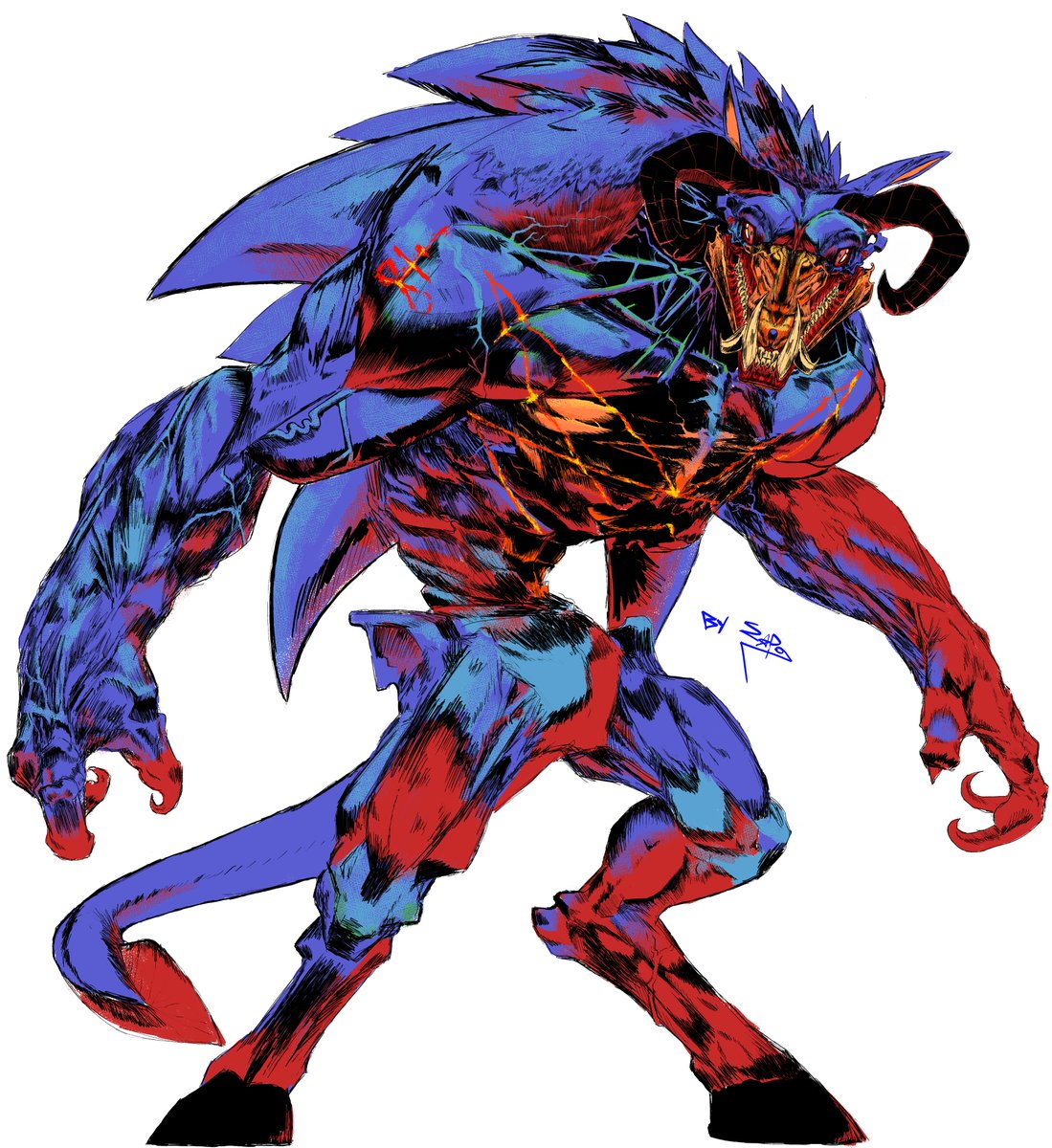 Sapo54492's tweet photo. @SonicExeEternal Beast Hellquill https://t.co/fKZBIxPI83