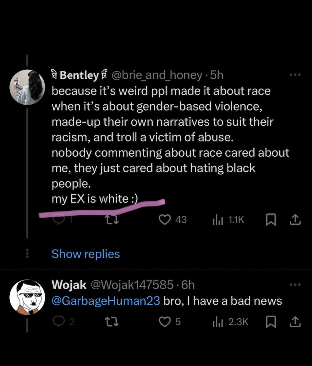 delafg12's tweet photo. @NatKingKong1 @purelybrie She already did but we know you racist clowns don’t care about facts https://t.co/KPGi7XMEq2
