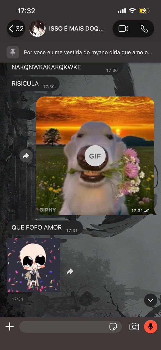 chuuyovanabsd's tweet photo. Todas as vezes que eu mando gifs pra minha namorada ela tem um ataque https://t.co/psld9X6LpH