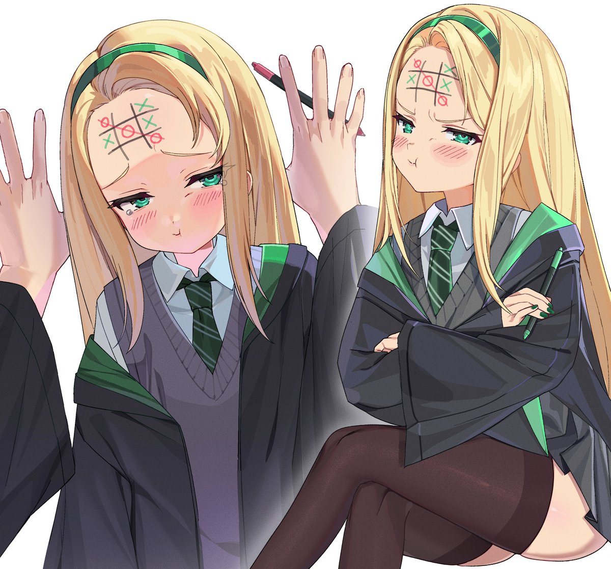 HollowSayako's tweet photo. Draco Malfoid lost at tic-tac-toe!
#Malfoid https://t.co/M14RISfXoD