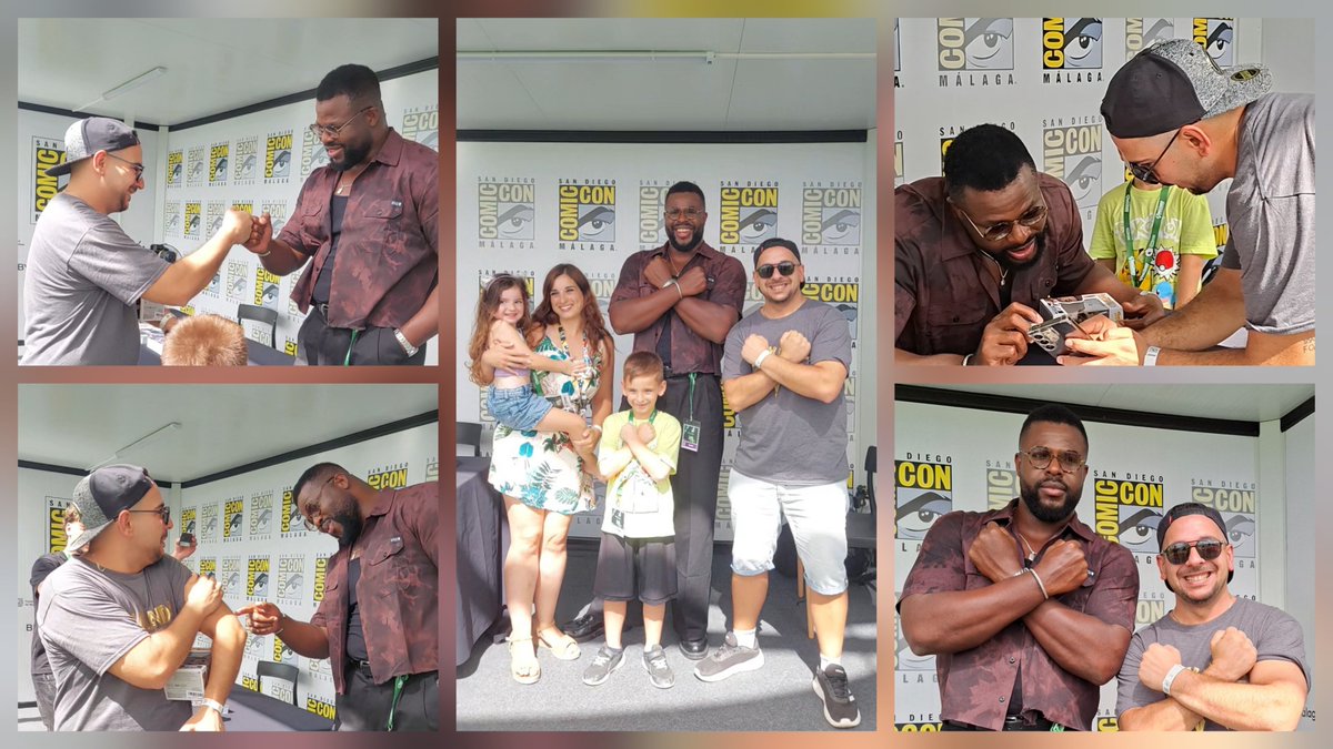 tribudeWakanda's tweet photo. Esto ha pasado hoy en @comicconmalaga 😍

Increíble el trato, cercanía y detalles que ha tenido Winston Duke conmigo y mi familia.

Hemos podido charlar brevemente y le he contado todo lo que significa y representa Wakanda para mí.

Forever💜 https://t.co/hN0HSf9rfN