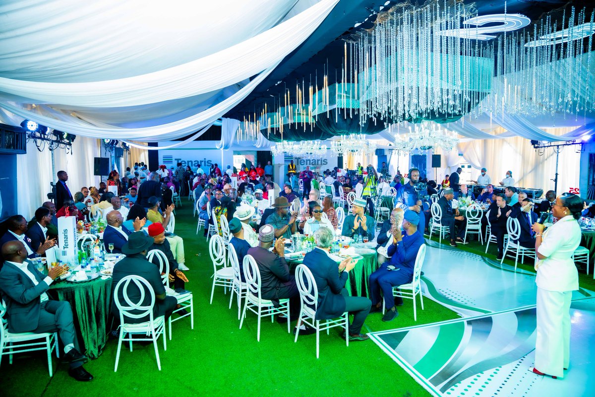 senlokpobiri's tweet photo. PHOTO NEWS:

Sen. Heineken Lokpobiri, Ph.D., joins Tenaris management and industry stakeholders to celebrate the company’s 25 years of sustained investment and partnership in Nigeria. https://t.co/wLu9BA1F4L
