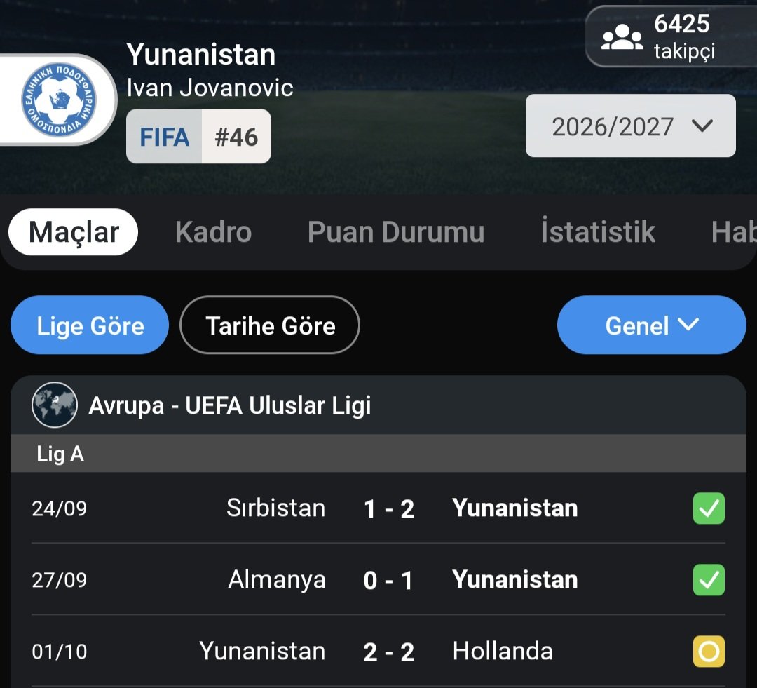 ffblcksi's tweet photo. @MilliTakimlar 3 maçta da varlık gösteremeyip sonra italyanın değeri 700 bizim 400 falan diyorsun senden değeri 100m düşük olan Yunanistan' ın Uluslar A Ligi performansı .. https://t.co/EvDavvK3ab