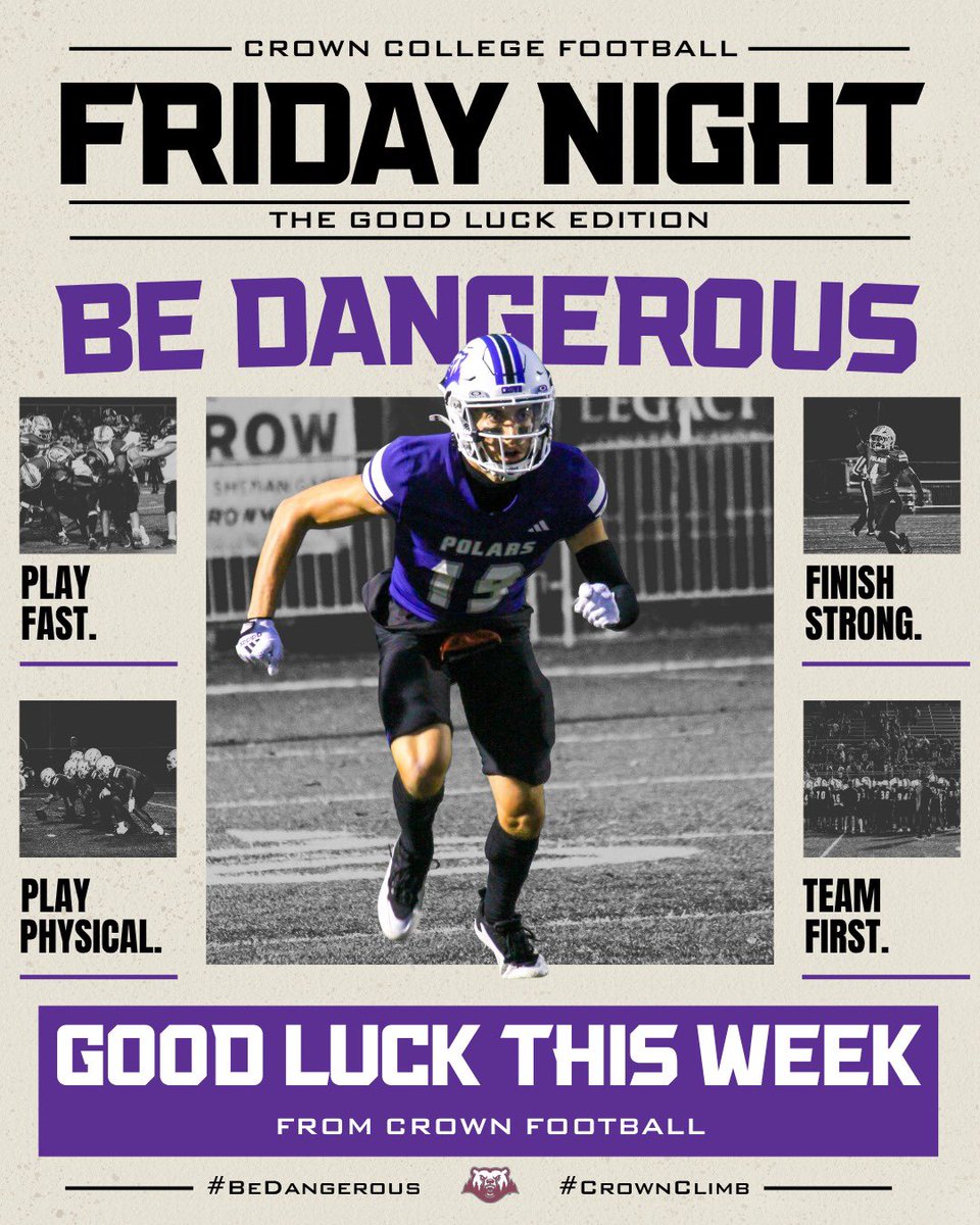 chance_gold2's tweet photo. Thank you @CoachLJohnson3 and @CrownCollegeFB for the good luck tonight!!! https://t.co/57oUAOHkzX