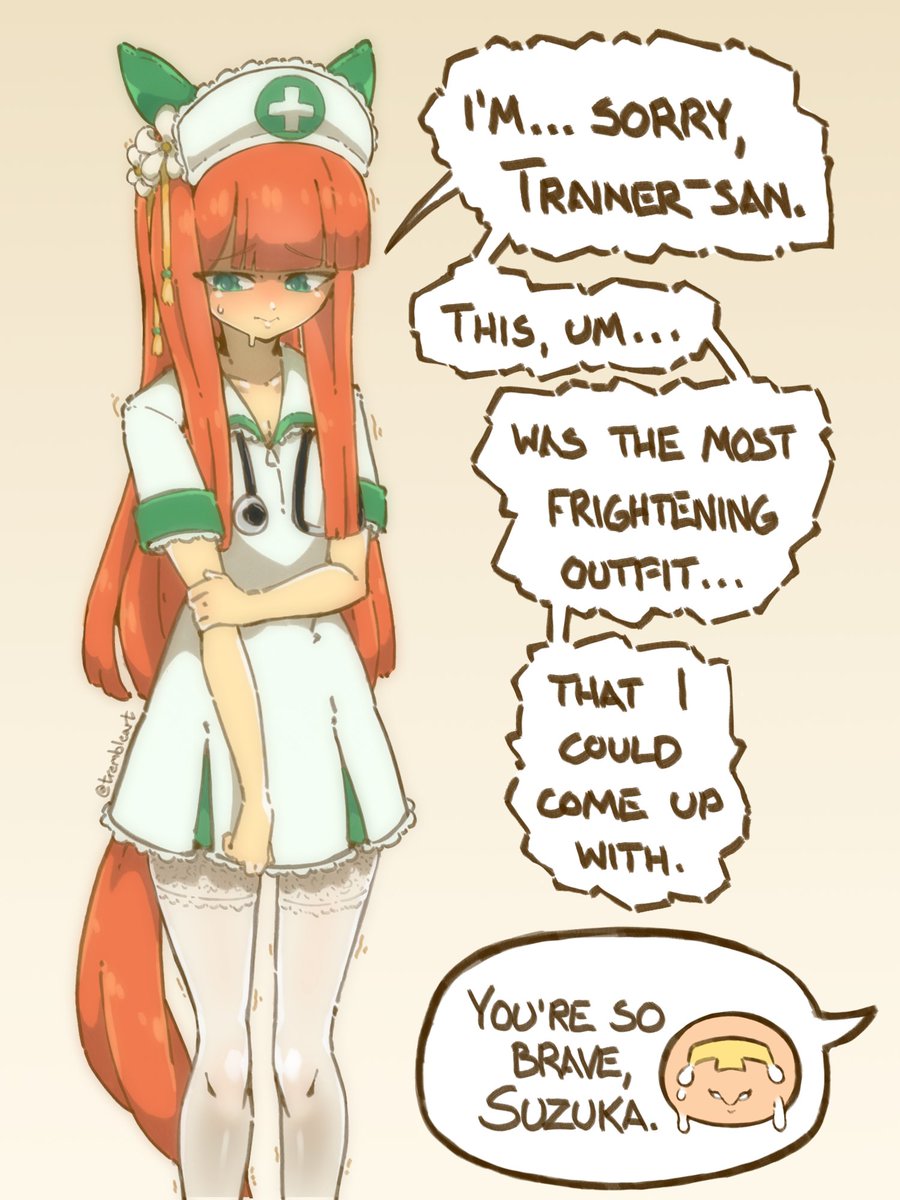 trembleart's tweet photo. Costume parties are a test of one's confidence!
#umamusume #SilenceSuzuka #halloweenart https://t.co/FNL539w7dM