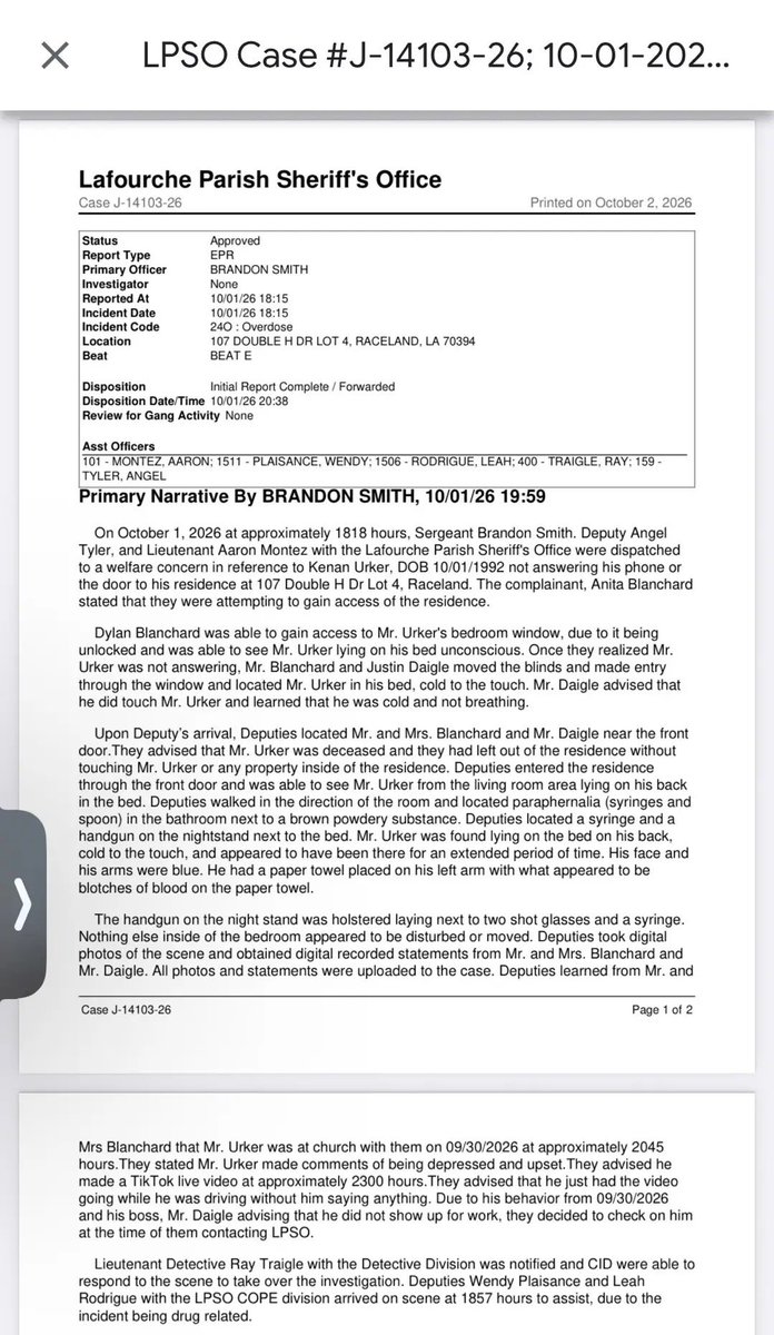 777starkat's tweet photo. Ken urker full police report findings. https://t.co/0DBWDncdMI
