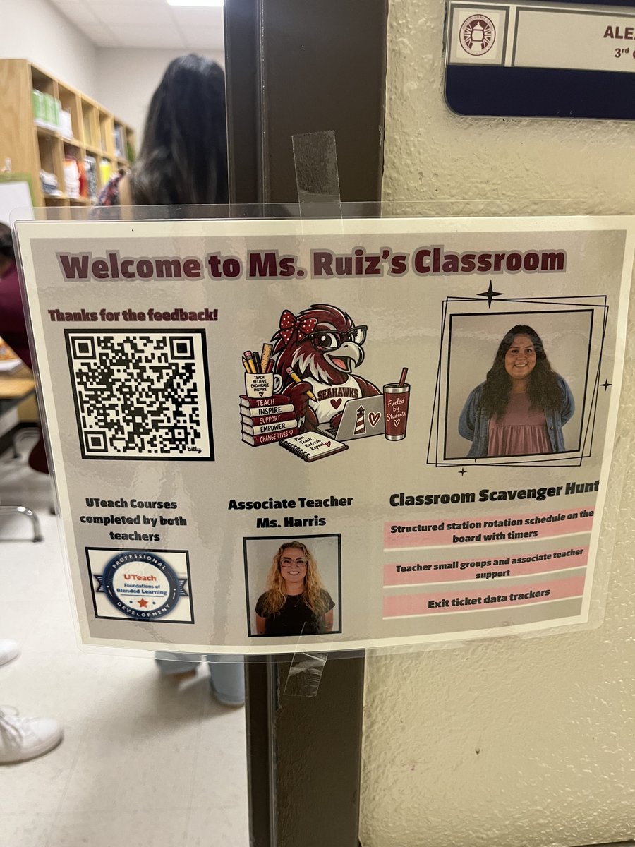 UTeachPD's tweet photo. A look inside Ms. Alexis Ruiz’s classroom, joined by her Associate Teacher, Ms. Toni Harris! UTeach PD loved seeing small-group instruction and purposeful and personalized practice during Lighthouse Public Schools’ Blended Learning Grant site visit. #BlendedLearning #UTeachPD https://t.co/Khh8OHMfpW