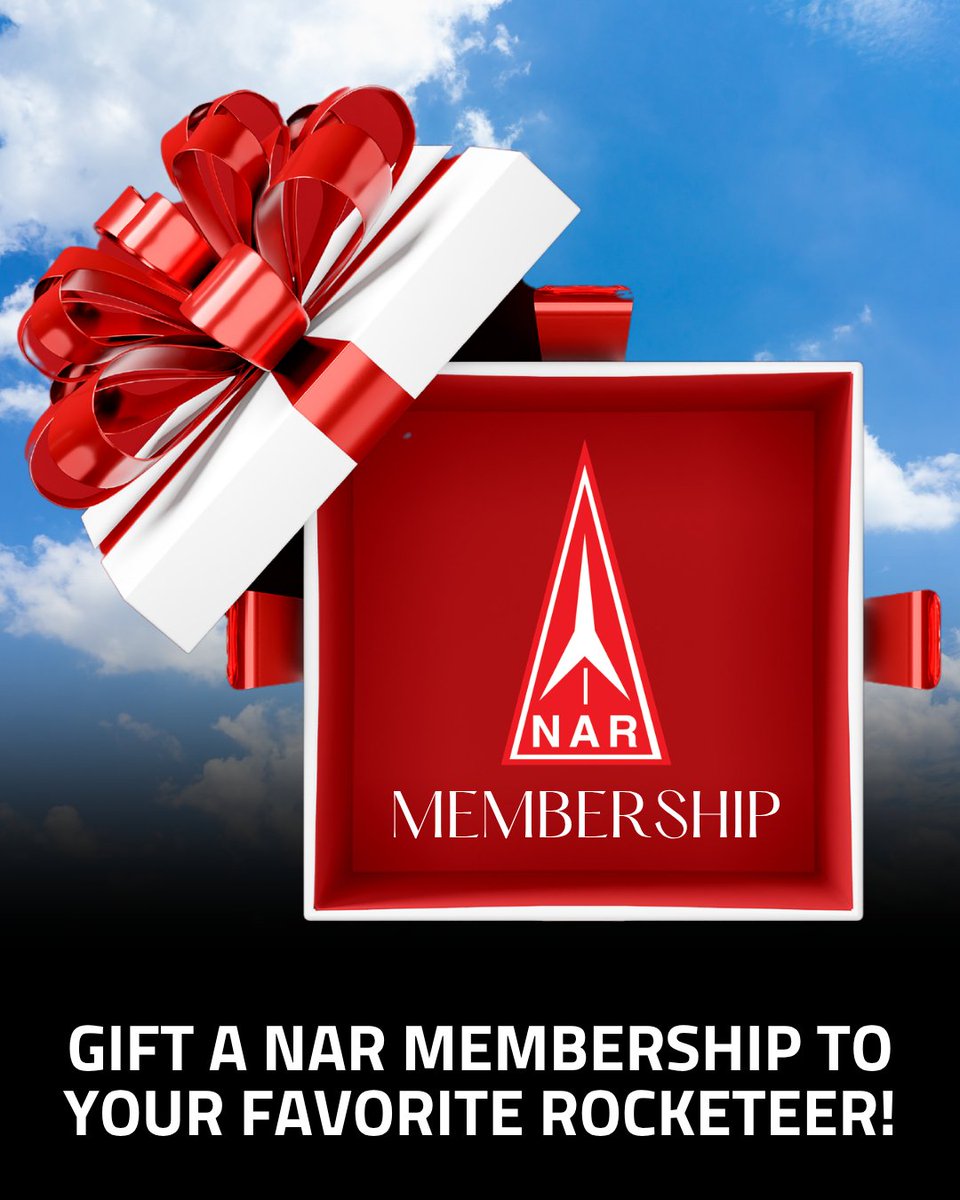 NARRockets's tweet photo. Take rocketry higher by helping a rocketeer make exciting memories with our NAR community by purchasing a membership! 🚀 Just log into your account on our website, go to your Profile/More Member Options, and check out Gift Memberships: https://t.co/sX1AewLnIY https://t.co/0Uc7eqOyFX