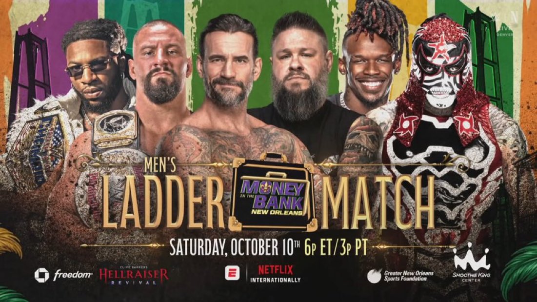 emvrz0's tweet photo. Los integrantes para el MITB masculino. 

Y si sí? 🇲🇽

@record_mexico 
#WWE #Smackdown #Penta https://t.co/dr0dkRT0cO