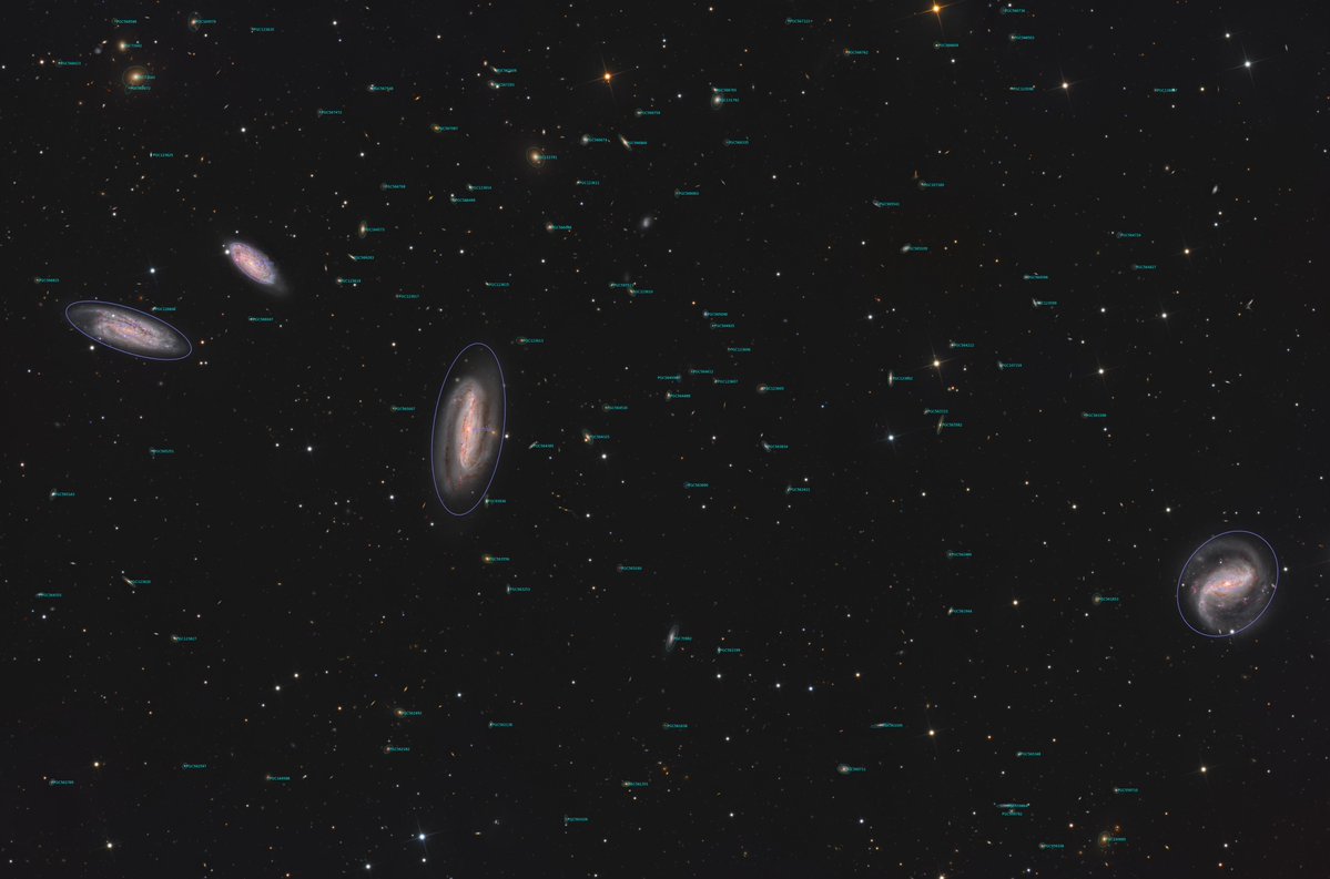 BenSKlerk1's tweet photo. The Grus Quartet galaxies
The quartet consists of #NGC 7552, NGC 7582, NGC 7590 and NGC 7599 all located in #Grus.
#Planewave CDK 14
#QHY600M
#10Micron GM3000
Lum - 338 x 240 = 1352min
RGB - 80 x 240 = 960min
Ha - 227 x 600 = 2270min
Total time = 76hrs 22min https://t.co/gxNCEyWeQb