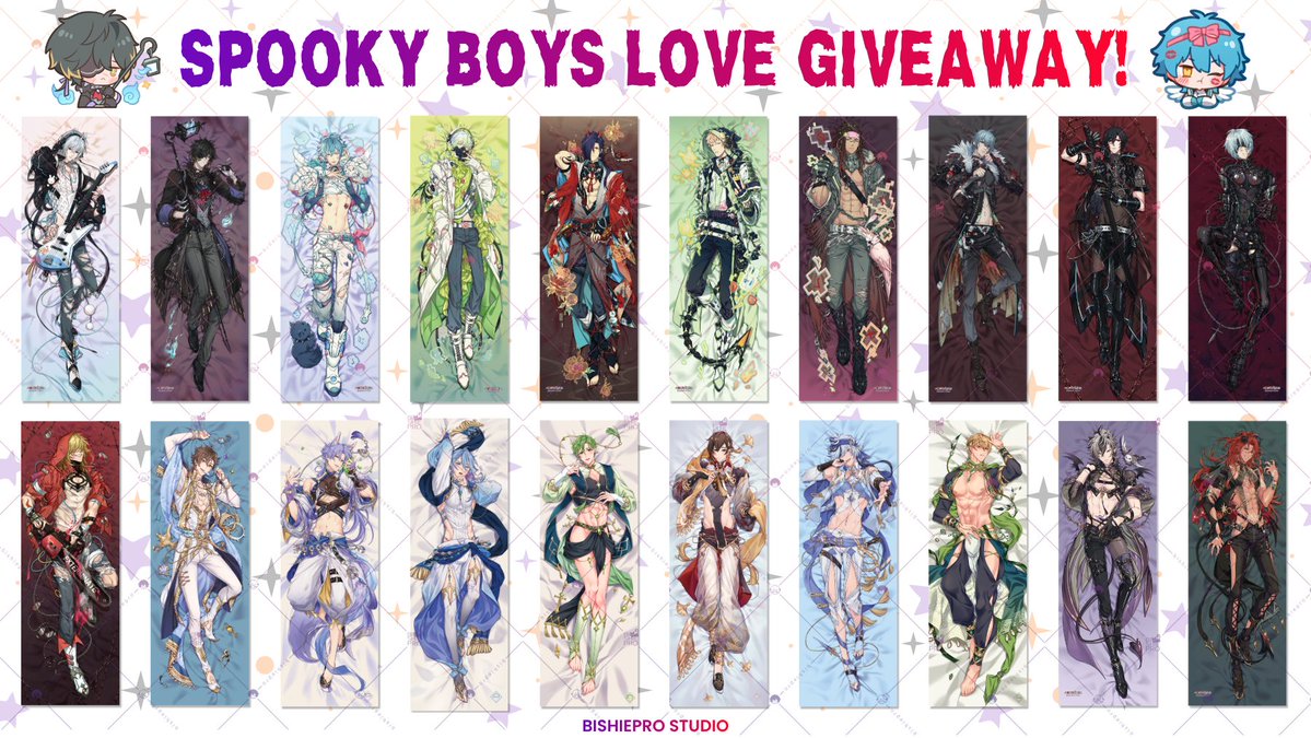 bishiepro's tweet photo. 🎃 Spooky Boys Love Giveaway 🎃
Selecting 3 winners between IG &amp; X! You pick your favorite pillowcase w/ sexy backside. Free Worldwide Shipping. Ends: Oct 13th, 2026!

HOW TO ENTER:
1. Follow our Social to participate!
2. Like &amp; Repost
3. Comments your favorite character ⬇️ https://t.co/0vPWCFgM1K