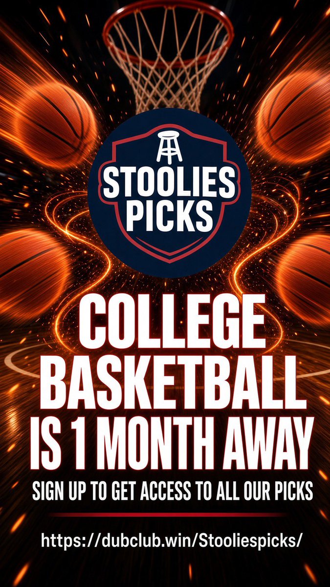 Stooliespicks's tweet photo. 🚨🚨WE ARE ONE MONTH AWAY FROM OUR BREAD AND BUTTER🚨🚨. This all started due to college basketball and we are back so soon. Sign up now for all the best college basketball plays!!!
#collegebasketball #Ncaa #Gambling𝕏 #cbbbets #marchmadness #midnightmadness https://t.co/qcyH07S2tl