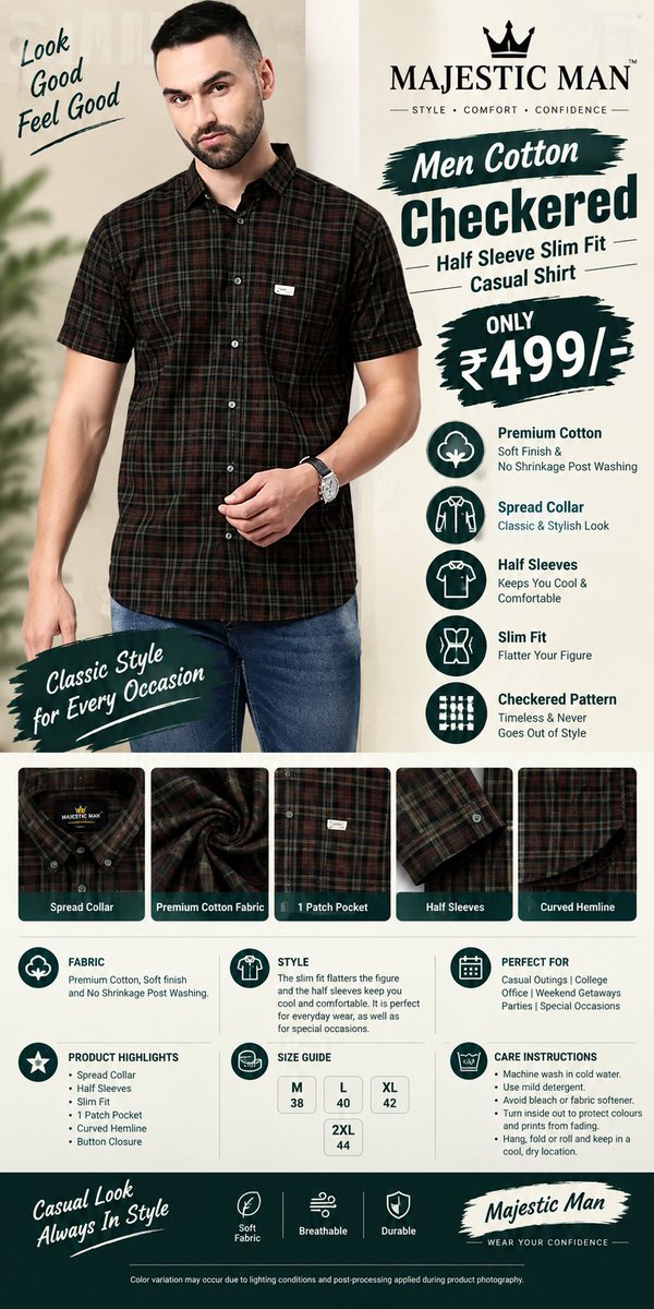 Yourmhmstore's tweet photo. ๐ MHM Store โ Bringing you amazing online deals every day!
๐๏ธ Menโs Cotton Checkered Slim Fit Half Sleeve Casual Shirt
๐ฐ Price: โน499/-
๐ Buy Now: https://t.co/3CGlgMEcJV
#DealAlert #OnlineShopping #ShoppingDeals #BestDeals #IndianShopping #Viral #mhmstore #trends https://t.co/xH84wkvsa8