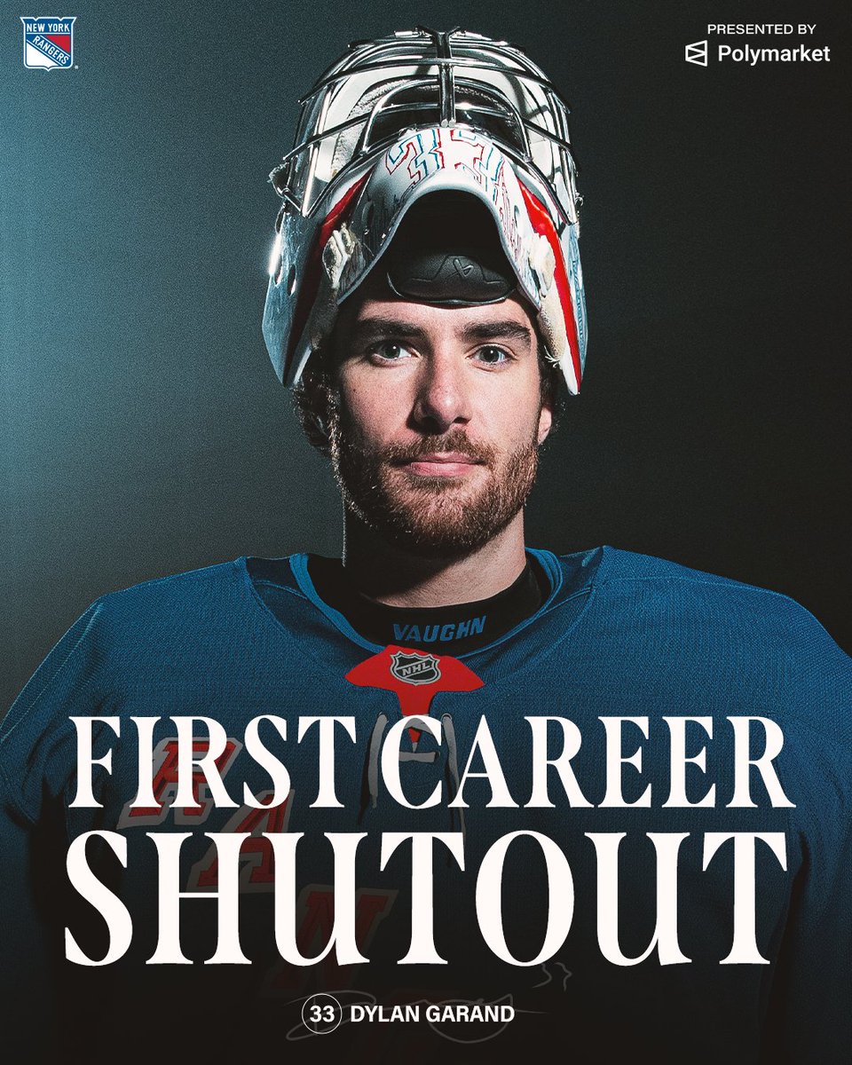 NYRangers's tweet photo. DYLAN'S FIRST CAREER SHUTOUT‼️

Congratulations, G https://t.co/OdyENbToXf