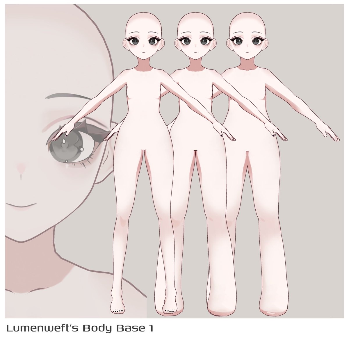 Lumenweft's tweet photo. #vroid body base available on my #booth and #vgen. More skin tones coming soon! https://t.co/GpVNs7wA1t