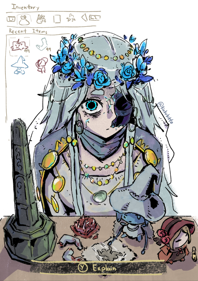 KakoKitto's tweet photo. "Tarnished... What are these for?"

Revenant Elden Ring Nightreign https://t.co/DJZyVfTGGg