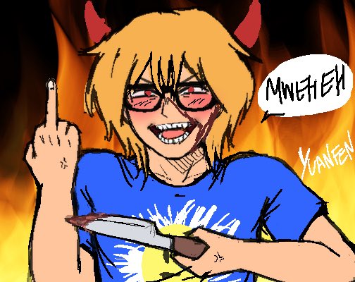 YuanfenRabbit's tweet photo. Take a look at my beautiful larptastic piece of uhhh that facty guy where they are EVIL as fuck and edgy 😈😈😈

#larp https://t.co/4194ERU8w7