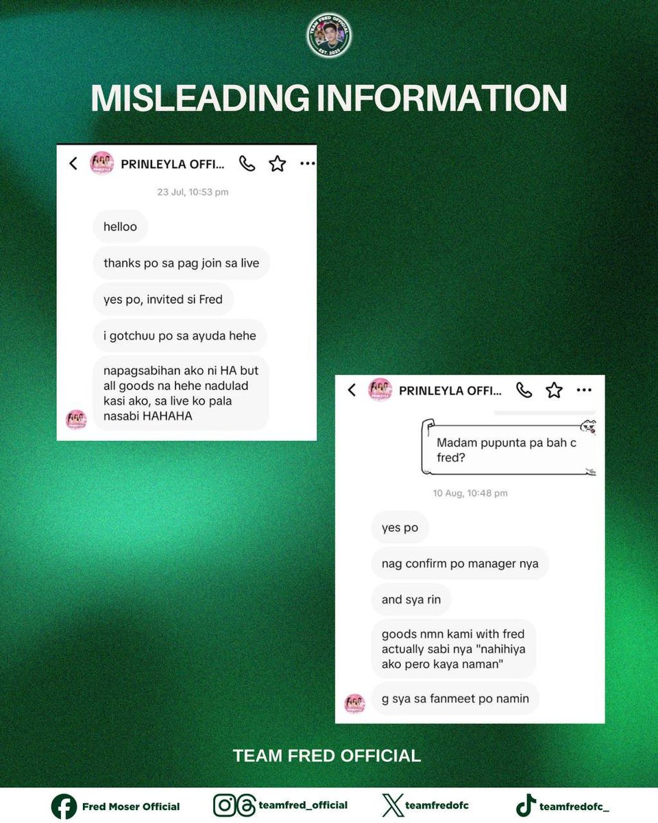 teamfredofc_'s tweet photo. OFFICIAL STATEMENT.

please remain vigilant 🥹💚 https://t.co/XGIkRzbz8W