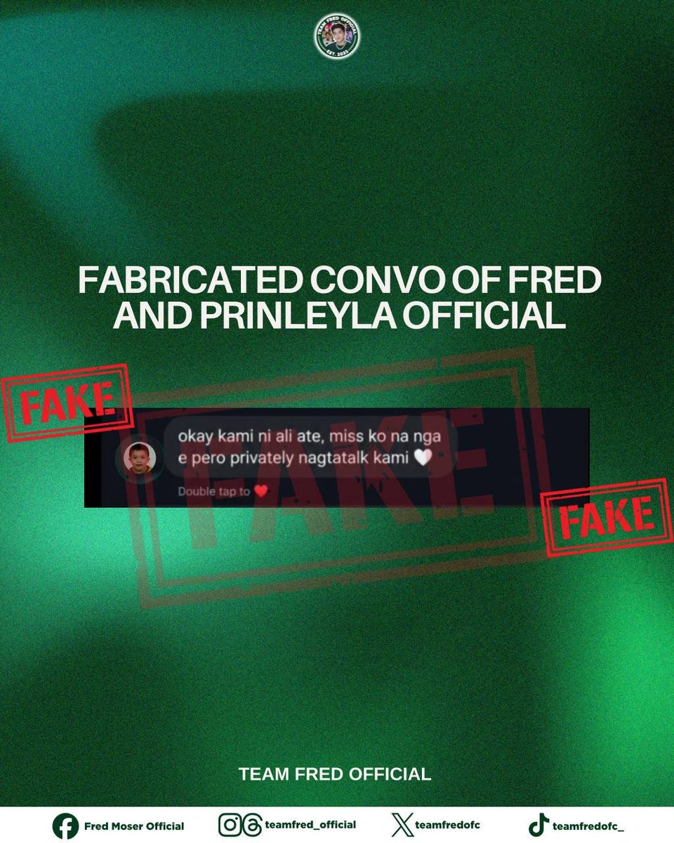 teamfredofc_'s tweet photo. OFFICIAL STATEMENT.

please remain vigilant 🥹💚 https://t.co/XGIkRzbz8W