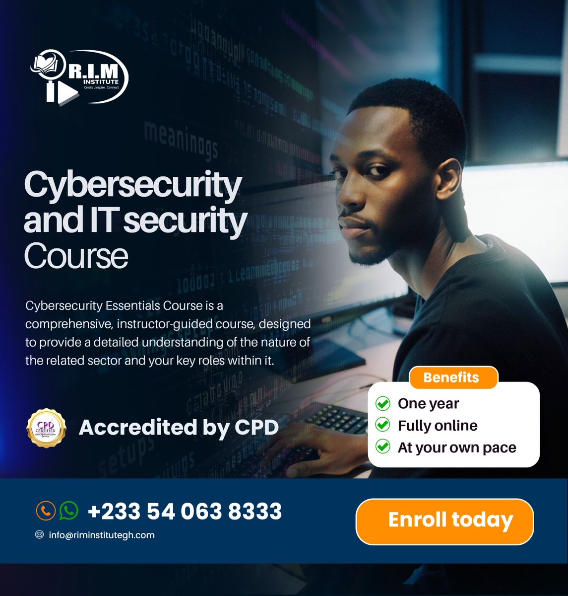 RIM_Institute's tweet photo. Protect systems, data, and digital assets with Cybersecurity &amp; IT Security 🛡️💻
Gain essential skills to detect threats, prevent attacks, and stay secure in the digital world.

Enroll today and take the next step! https://t.co/iFcAbPQGbI