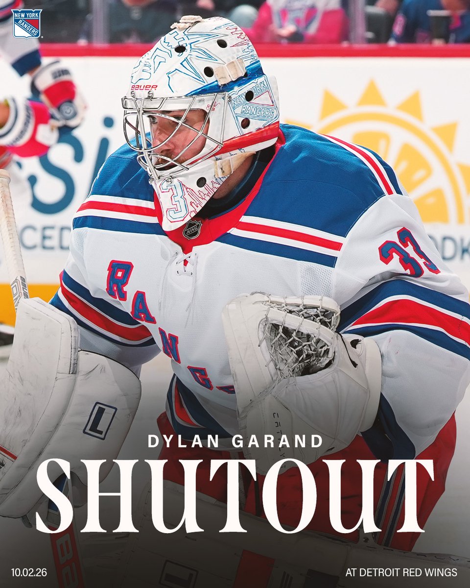 NYRangers's tweet photo. A 22-save shutout for G 👊 https://t.co/81GkotFVPr