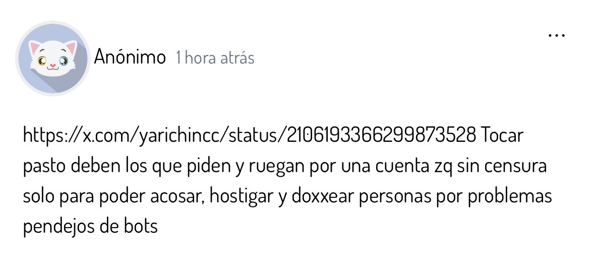 yarichincc's tweet photo. desde cuando esta cuenta se dedica a doxxiar y yo como un creador de ella no me entere XD 🥥 https://t.co/lu0oFbWzF8 https://t.co/dG0nDCQURt
