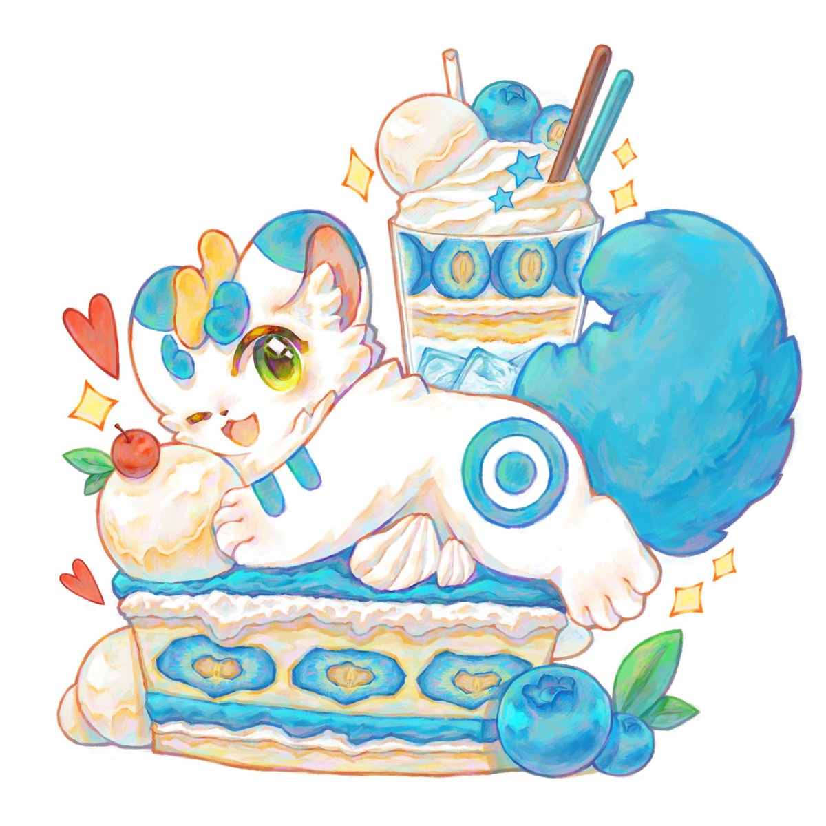1089528823a's tweet photo. 超美味的貔貅兄弟甜品！💖💖💖🍰 #有兽焉 #Fabulousbeast #youshouyan #cute https://t.co/bhlBG27BKT