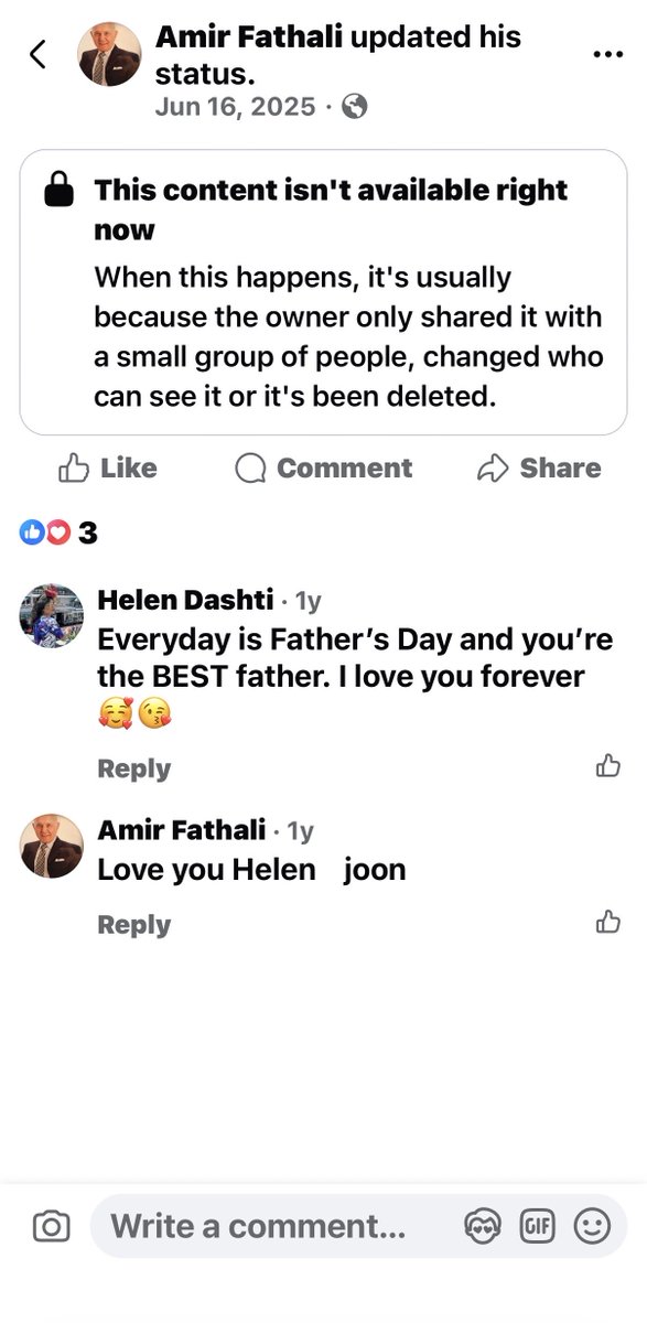 xoxoshirazi's tweet photo. The lesson here is that when you hear any Persian Iranian making wild claims about their family members in Iran to justify war and sanctions on Iranians you need to research whether those specific claims are true or not. Michigan Persians sweater guy, Iman Dashti, claimed that his uncle was sentenced to death and given 50 lashes by the IRGC. He claimed that his cousin was hunted down in Iran by the IRGC for not having her hijab on properly. 

As a 22 year old attending University of Michigan he knew there would be someone investigating his very public claims he used to push conservative right wing agendas. That person investigating is me. 

I’ve found out the names and even some social media accounts of his family members. He lied about both claims and the fake death toll of 50,000. 

His lies are being used to manipulate Americans in order to get the youth to enlist and die in endless wars. He’s a traitor to both Americans and Iranians. Most of all he’s a traitor to those of us who are Iranian American. We are DONE being lied to and used. 

@dashti_iman 

Apologize publicly or I’ll make sure this follows you forever. Let this be a lesson to you, a Persian Iranian American woman is the LAST person you want to piss off and lie about. 

Photos of Amir H. Fathali’s Facebook account. That’s Iman Dashti’s maternal grandfather. Iman Dashti’s mother is in the comments. I’ve already posted confirming that his paternal grandparents are alive and well in the U.S. as well. Their names are Vali Dashti and Akram Dashti. Their son, Iman Dashti’s father, is Shervin R. Dashti.