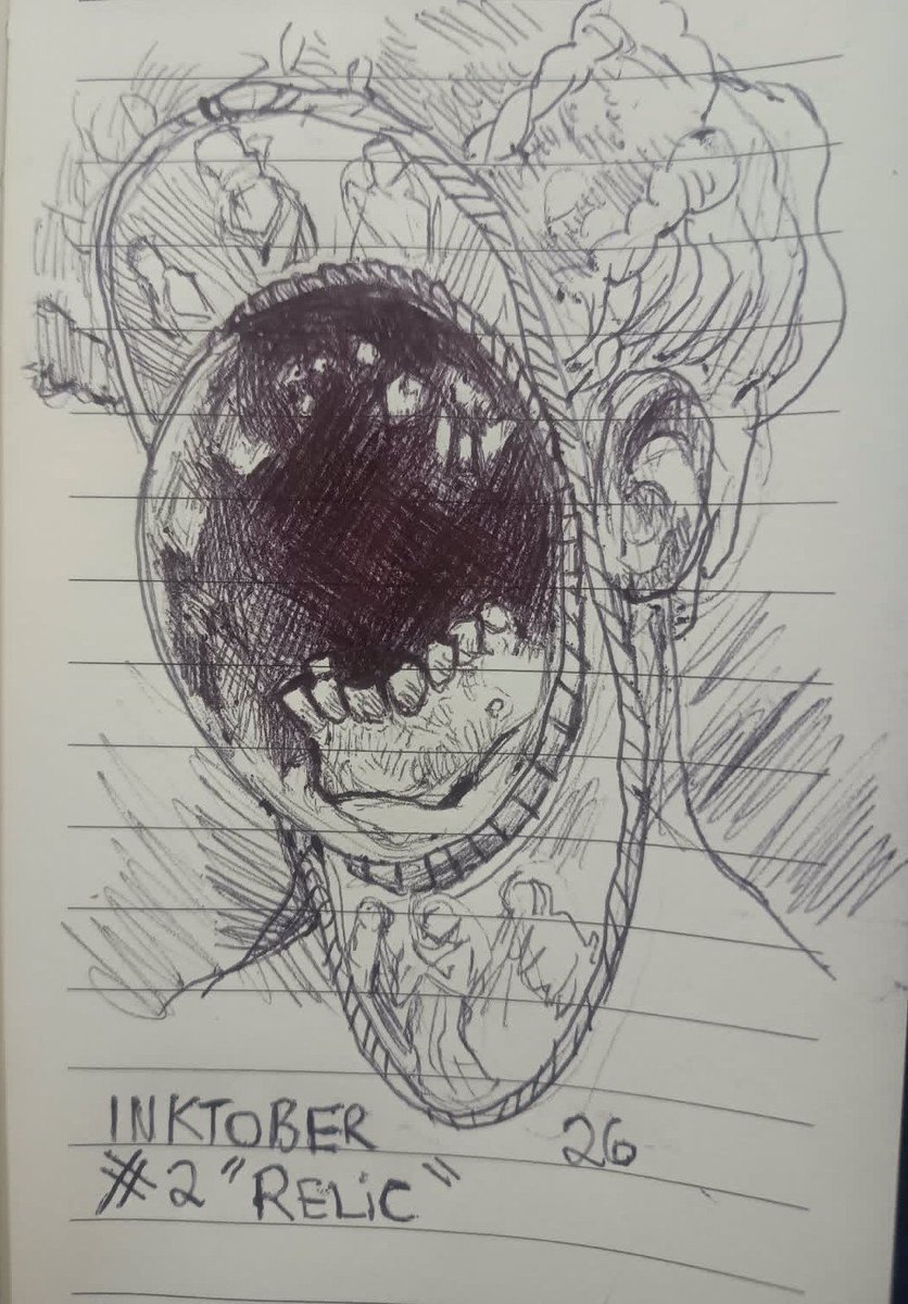 Saramouga's tweet photo. Dia 2 tentando completar o inktober! Tema de hoje foi "relíquia"

#inktober2026 #relic #handdraw #art #saint https://t.co/1oZDwWXvHU