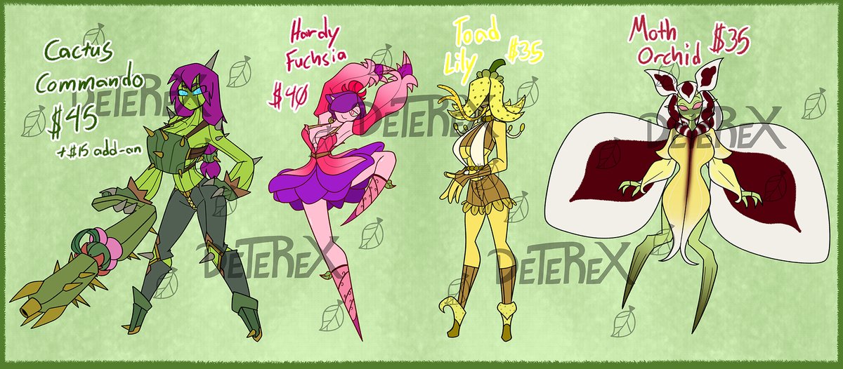 deterex525's tweet photo. Here's the 6th Batch and last batch of #seedtember adopts.
Feel Free to DM me here or on Discord to claim one, and if for some reason you can't leave a comment.
#adopts https://t.co/gjAcFQe7sF