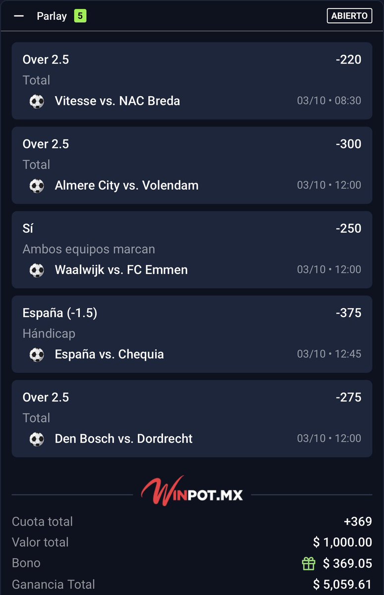 3mosquetipsters's tweet photo. PARLAY SABATINO⚽️ https://t.co/G7PCxeHAEn