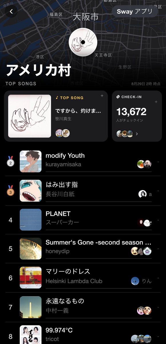 takaku819's tweet photo. 人が多すぎるアメリカ村と渋谷で聴かれてる曲、東西の若者の街どっちがセンス良いか勝負 https://t.co/5kDnFWvY1x