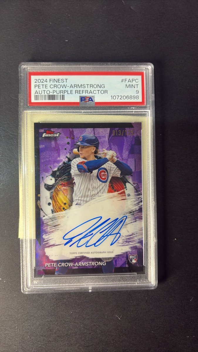 phillycardboard's tweet photo. LAST POST OF THE SALE π¨
PCA topps finest RC auto /125 PSA 9
$800
Stack til TONIGHT
Shipping in Bio
#Pcstacks https://t.co/ef2aQquAij