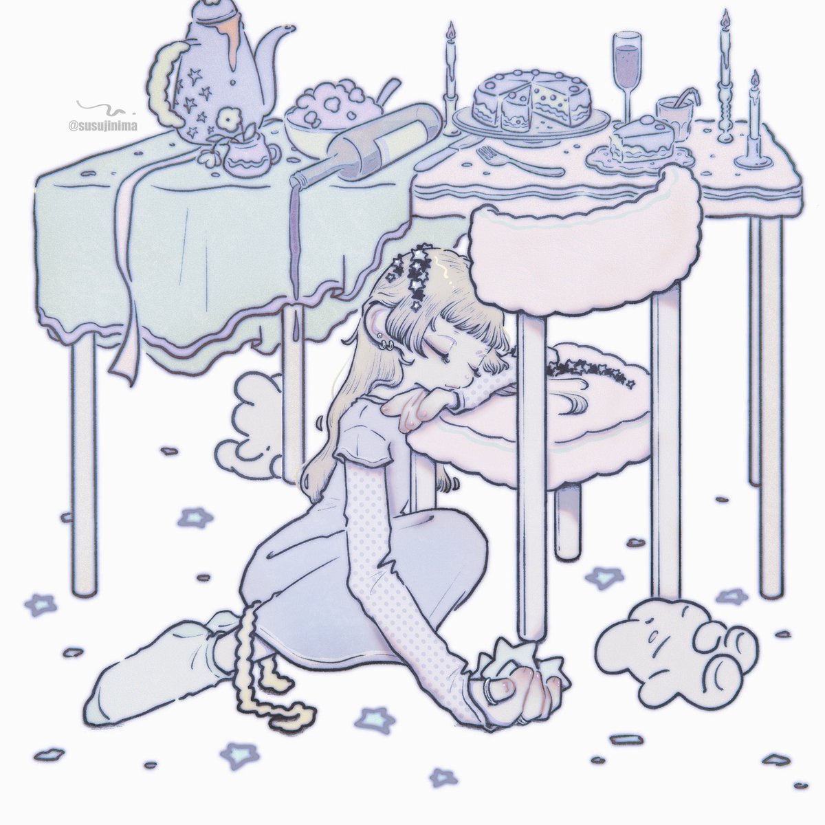 susujinima's tweet photo. 〜🪐🫧

#絵柄が好みって人にフォローされたい 
#秋の創作クラスタフォロー祭り https://t.co/aqU6dtpVXL