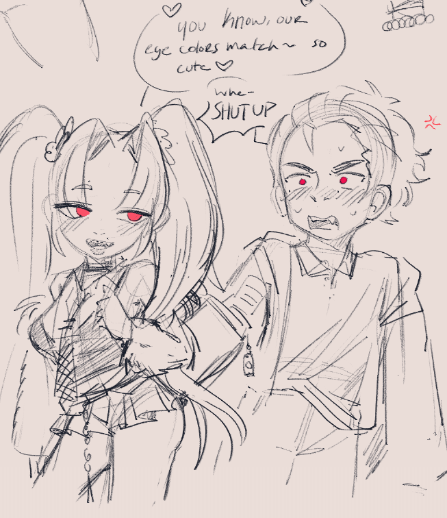 CYB3RCUPID2K's tweet photo. luci doodles (+ grayson) https://t.co/T83VX82FDy