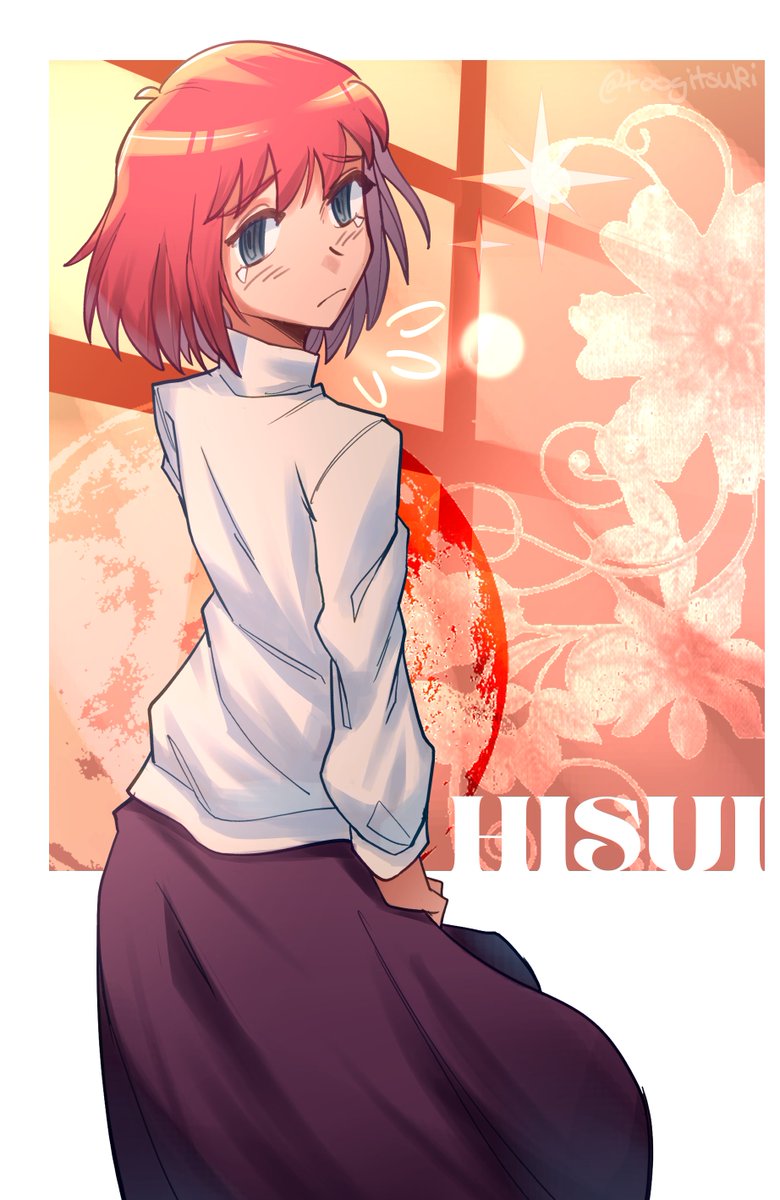 toogitsuki's tweet photo. [#TYPEMOONSATURDAY] Week 33 - The Tohno Mansion Maid Hisui! (wearing Arcueids outfit ^^) #琥珀 #Tsukihime https://t.co/ruUpJstrvy