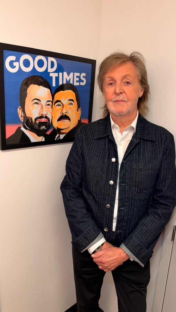 TheBeatleBR's tweet photo. Paul McCartney no Jimmy Kimmel Live! (02/10) https://t.co/mKvP51sU4C