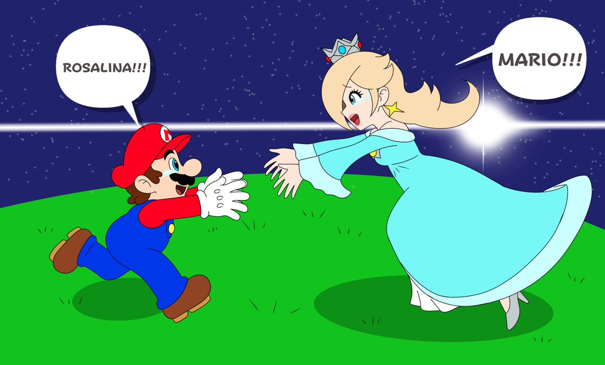 Xaviex2005's tweet photo. Headcannon: They had a heartfelt reunion after the movie. #ロゼッタ #Rosalina #PrincessRosalina #SuperMarioGalaxy #supermariogalaxymovie #princessrosalinafanart #MarioxRosalina https://t.co/sesEfLmBpc
