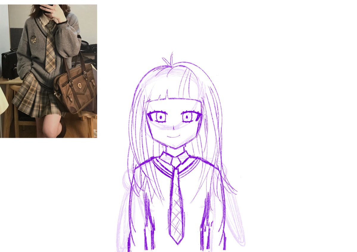 feileacannn's tweet photo. first attempt at danganronpa style sketch with no practice☺️☺️ #danganronpa #fangan https://t.co/f4s1dzLj9o