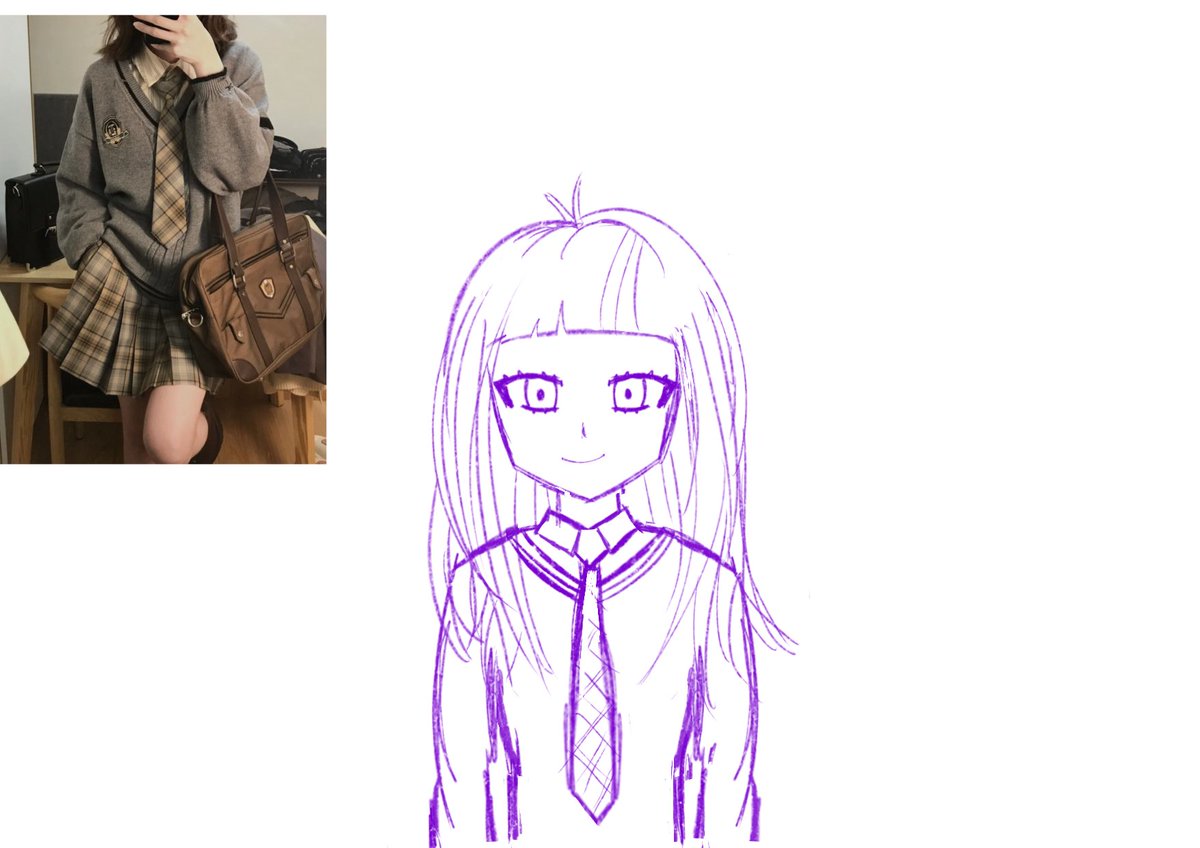 feileacannn's tweet photo. first attempt at danganronpa style sketch with no practice☺️☺️ #danganronpa #fangan https://t.co/f4s1dzLj9o