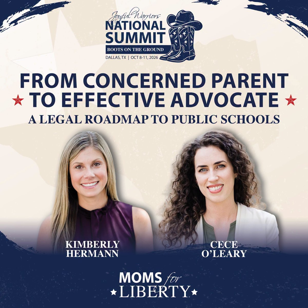 Moms4Liberty's tweet photo. PARENTS, POWER & THE PUBLIC SCHOOL SYSTEM

Parents are their children’s best advocates. But when something goes wrong at school, do you know where to turn?

Is the answer a school board meeting? An administrative complaint? The courtroom? Or is there another path that could be more effective?

Join Southeastern Legal Foundation’s “mom lawyers” for a big-picture conversation about navigating the public school system and understanding the different avenues available to parents.

Learn how to identify the right place to take your concern, how to effectively advocate within the system, and what options may be available when your concerns aren’t being addressed.

You know your child. Now know how to navigate the system.

🇺🇸 Joyful Warriors National Summit
📅 October 8–11, 2026
📍 Dallas, Texas
🎟️ GET YOUR TICKETS:
https://t.co/pVsc5uSVjI

@slf_liberty 
@kimmiehermann 
@Cece_OLeary 

#m4lsummit26 #moms4liberty #bootsontheground