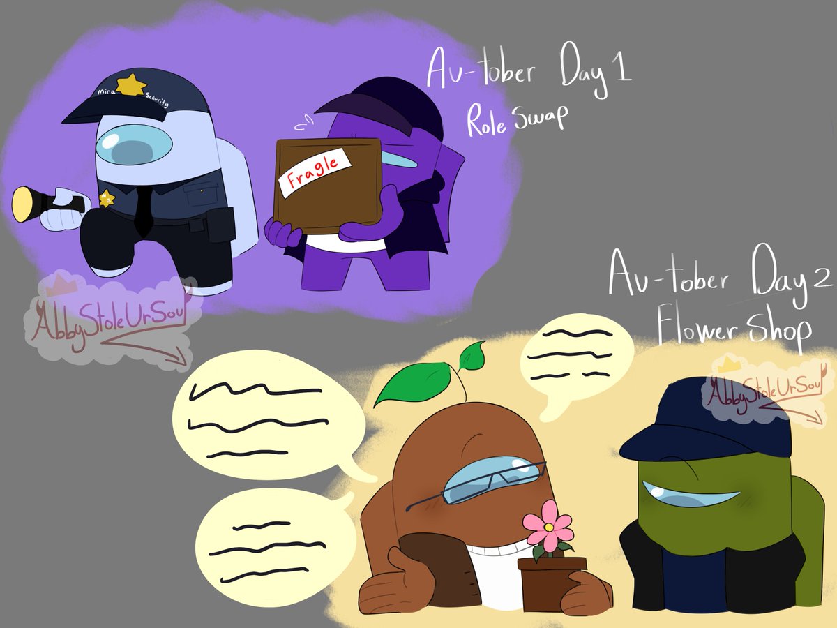 AbbyStoleUrSoul's tweet photo. I never really did a Tober thingy like.. Ever, so I made it upon myself to give it a try! (gonna attempt to do another one too) Can't promise I'll do  on this list, but I'll do my best! 
--
#amongusshow #amongusshowoc #AUtober #amongusstory #amongusonguard #amongusonguardoc
-- https://t.co/hmPAlUssly