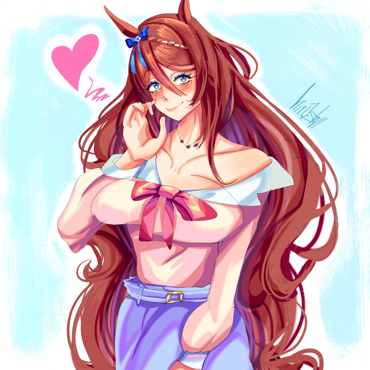 hir0shicaramelo's tweet photo. Super creek with her hair down✨️

.

#umamusumeㅤ #umamusumefanart https://t.co/2HZFoXIMTX